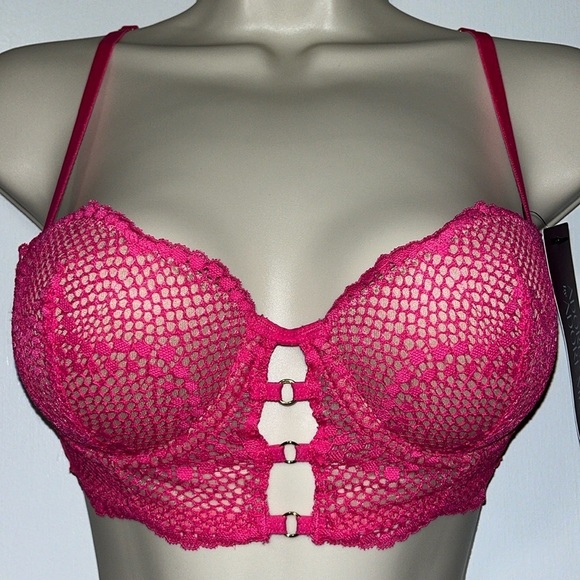 Adored by Adore Me Morgan Push Up Underwire Lace Bra 32C New With Tag - Picture 1 of 13